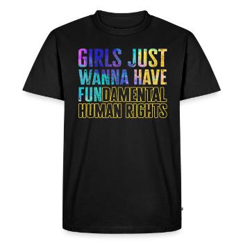 Les filles veulent juste avoir des droits humains fondamentaux - T-shirt Premium bio Homme - noir - Devant - Nico (187cm)
