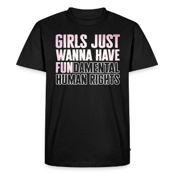 Les filles veulent juste avoir des droits humains fondamentaux - T-shirt Premium bio Homme - noir - Devant - Nico (187cm)