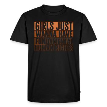 Les filles veulent juste avoir des droits humains fondamentaux - T-shirt Premium bio Homme - noir - Devant - Nico (187cm)