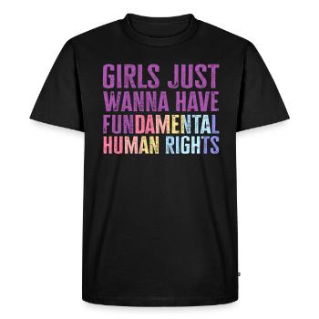 Les filles veulent juste avoir des droits humains fondamentaux - T-shirt Premium bio Homme - noir - Devant - Nico (187cm)
