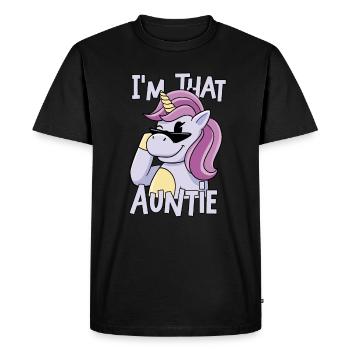 Je suis cette tante - T-shirt Premium bio Homme - noir - Devant - Nico (187cm)