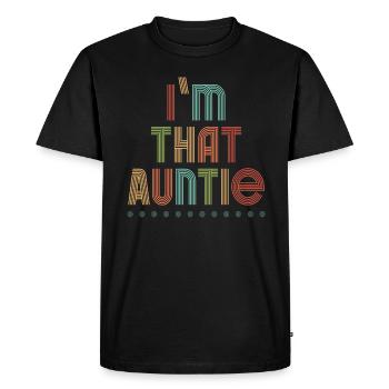 Je suis cette tante - T-shirt Premium bio Homme - noir - Devant - Nico (187cm)