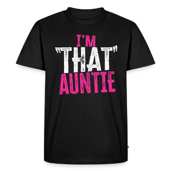 Je suis cette tante - T-shirt Premium bio Homme - noir - Devant - Nico (187cm)