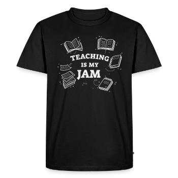 Teaching Is My Jam School Teacher Appreciation - Men's Premium Organic T-Shirt - black - Front - Nico (187cm)