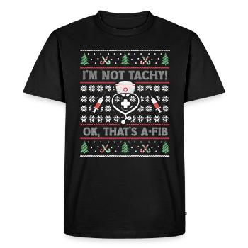 Je ne suis pas Tachy! Ok, c’est A-Fib Nurse Ugly - T-shirt Premium bio Homme - noir - Devant - Nico (187cm)