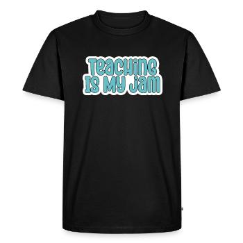 Enseigner est mon appréciation de l’enseignant de l’école Jam - T-shirt Premium bio Homme - noir - Devant - Nico (187cm)