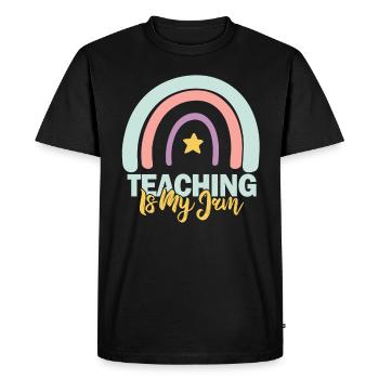 Enseigner est mon appréciation de l’enseignant de l’école Jam - T-shirt Premium bio Homme - noir - Devant - Nico (187cm)