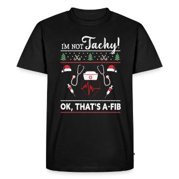 Je ne suis pas Tachy! Ok, c’est A-Fib Nurse Ugly - T-shirt Premium bio Homme - noir - Devant - Nico (187cm)