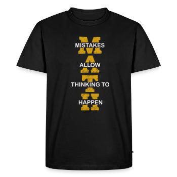 Les erreurs permettent à la pensée de se produire Mathématiques à l’école - T-shirt Premium bio Homme - noir - Devant - Nico (187cm)