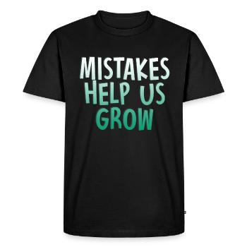 Mistakes Help Us Grow Back To School Motivational - Men's Premium Organic T-Shirt - black - Front - Nico (187cm)