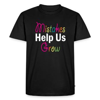Mistakes Help Us Grow Back To School Motivational - Men's Premium Organic T-Shirt - black - Front - Nico (187cm)