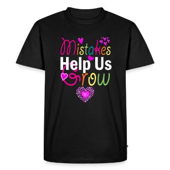 Mistakes Help Us Grow Back To School Motivational - Men's Premium Organic T-Shirt - black - Front - Nico (187cm)