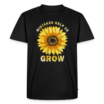 Mistakes Help Us Grow Back To School Motivational - Men's Premium Organic T-Shirt - black - Front - Nico (187cm)