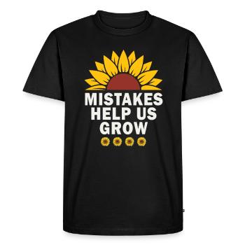 Mistakes Help Us Grow Back To School Motivational - Men's Premium Organic T-Shirt - black - Front - Nico (187cm)