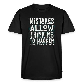 Les erreurs permettent à la pensée de se produire Mathématiques à l’école - T-shirt Premium bio Homme - noir - Devant - Nico (187cm)