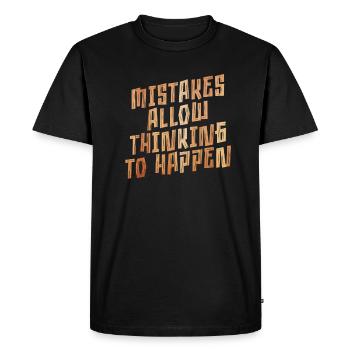 Les erreurs permettent à la pensée de se produire Mathématiques à l’école - T-shirt Premium bio Homme - noir - Devant - Nico (187cm)