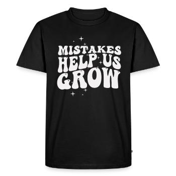 Mistakes Help Us Grow Back To School Motivational - Men's Premium Organic T-Shirt - black - Front - Nico (187cm)