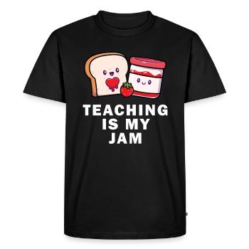 Enseigner est mon appréciation de l’enseignant de l’école Jam - T-shirt Premium bio Homme - noir - Devant - Nico (187cm)
