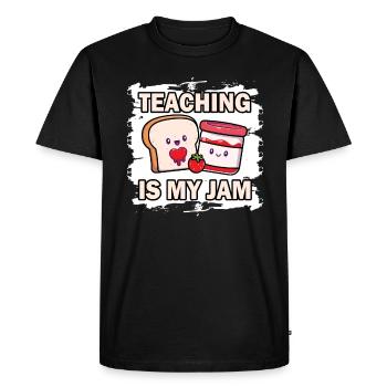 Enseigner est mon appréciation de l’enseignant de l’école Jam - T-shirt Premium bio Homme - noir - Devant - Nico (187cm)