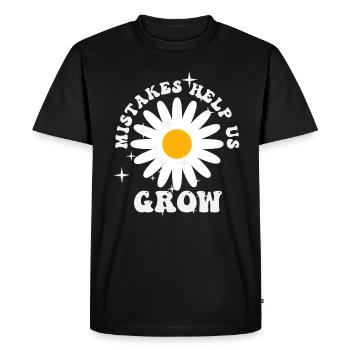 Mistakes Help Us Grow Back To School Motivational - Men's Premium Organic T-Shirt - black - Front - Nico (187cm)