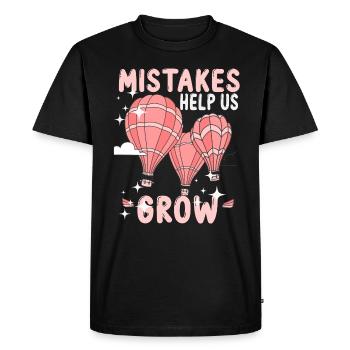 Mistakes Help Us Grow Back To School Motivational - Men's Premium Organic T-Shirt - black - Front - Nico (187cm)