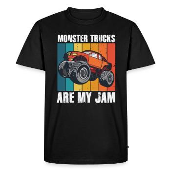Monster Trucks Are My Jam Vintage Retro - Men's Premium Organic T-Shirt - black - Front - Nico (187cm)