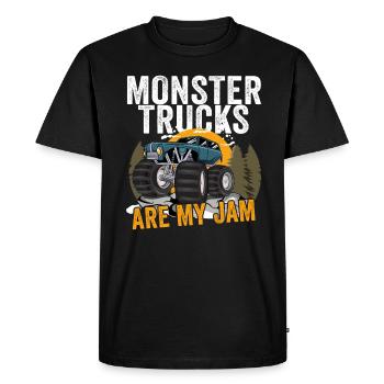 Monster Trucks Are My Jam Vintage Retro - Men's Premium Organic T-Shirt - black - Front - Nico (187cm)