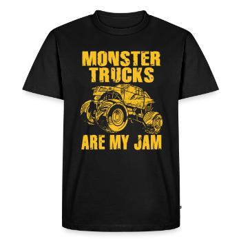 Monster Trucks Are My Jam Vintage Retro - Men's Premium Organic T-Shirt - black - Front - Nico (187cm)
