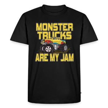 Monster Trucks Are My Jam Vintage Retro - Men's Premium Organic T-Shirt - black - Front - Nico (187cm)