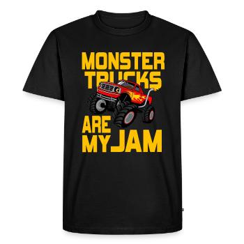 Monster Trucks Are My Jam Vintage Retro - Men's Premium Organic T-Shirt - black - Front - Nico (187cm)