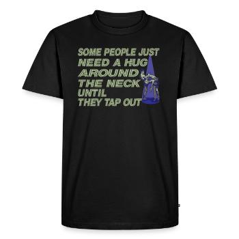 Some People Just Need A Hug Cage Fighter - Men's Premium Organic T-Shirt - black - Front - Nico (187cm)