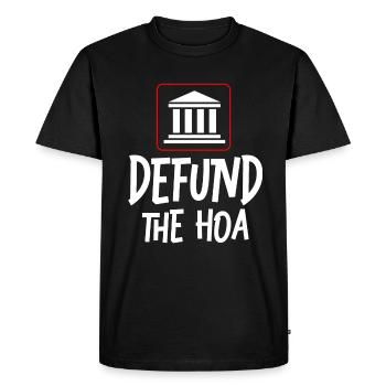 Defund The HOA - T-shirt Premium bio Homme - noir - Devant - Nico (187cm)