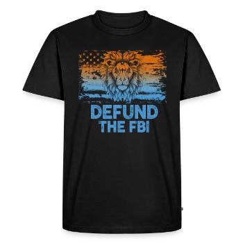 Defund the FBI Anti-Government Political American - T-shirt Premium bio Homme - noir - Devant - Nico (187cm)