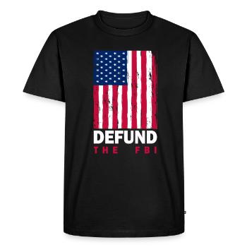 Defund the FBI Anti-Government Political American - T-shirt Premium bio Homme - noir - Devant - Nico (187cm)