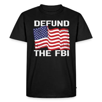 Defund the FBI Anti-Government Political American - T-shirt Premium bio Homme - noir - Devant - Nico (187cm)
