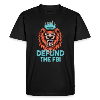 Defund the FBI Anti-Government Political American - T-shirt Premium bio Homme - noir - Devant - Nico (187cm)