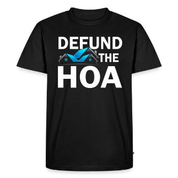 Defund The HOA - T-shirt Premium bio Homme - noir - Devant - Nico (187cm)