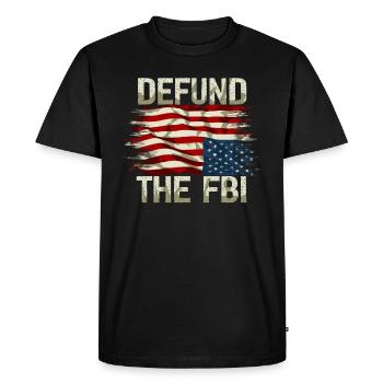 Defund the FBI Anti-Government Political American - T-shirt Premium bio Homme - noir - Devant - Nico (187cm)