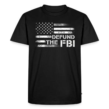 Defund the FBI Anti-Government Political American - T-shirt Premium bio Homme - noir - Devant - Nico (187cm)