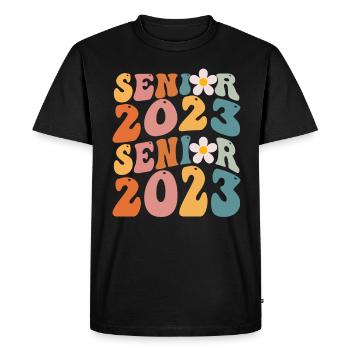 Senior 2023 - T-shirt Premium bio Homme - noir - Devant - Nico (187cm)