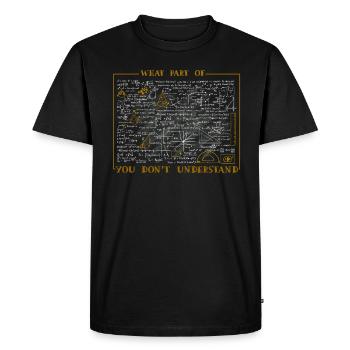 Quelle partie de Ne comprenez-vous pas - T-shirt Premium bio Homme - noir - Devant - Nico (187cm)