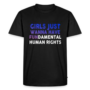 Les filles veulent simplement avoir des droits humains fondamentaux - T-shirt Premium bio Homme - noir - Devant - Nico (187cm)