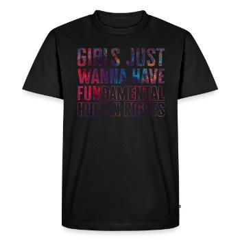 Les filles veulent simplement avoir des droits humains fondamentaux - T-shirt Premium bio Homme - noir - Devant - Nico (187cm)