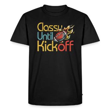 Chic jusqu’au coup d’envoi du match de football américain - T-shirt Premium bio Homme - noir - Devant - Nico (187cm)