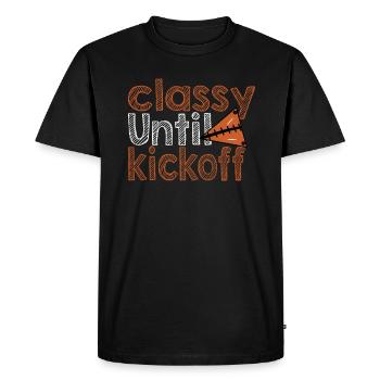 Chic jusqu’au coup d’envoi du match de football américain - T-shirt Premium bio Homme - noir - Devant - Nico (187cm)
