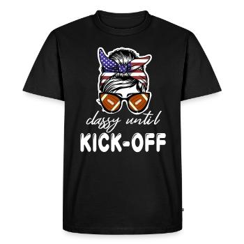 Chic jusqu’au coup d’envoi du match de football américain - T-shirt Premium bio Homme - noir - Devant - Nico (187cm)