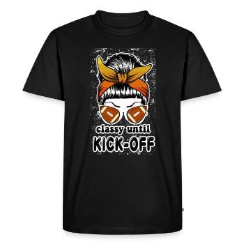 Chic jusqu’au coup d’envoi du match de football américain - T-shirt Premium bio Homme - noir - Devant - Nico (187cm)