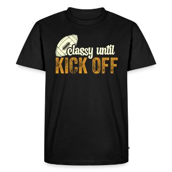 Chic jusqu’au coup d’envoi du match de football américain - T-shirt Premium bio Homme - noir - Devant - Nico (187cm)
