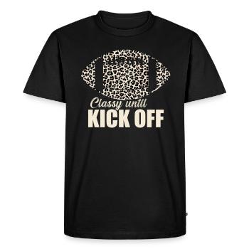 Chic jusqu’au coup d’envoi du match de football américain - T-shirt Premium bio Homme - noir - Devant - Nico (187cm)