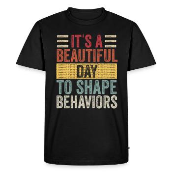 Belle journée comportementale Comportements de forme - T-shirt Premium bio Homme - noir - Devant - Nico (187cm)